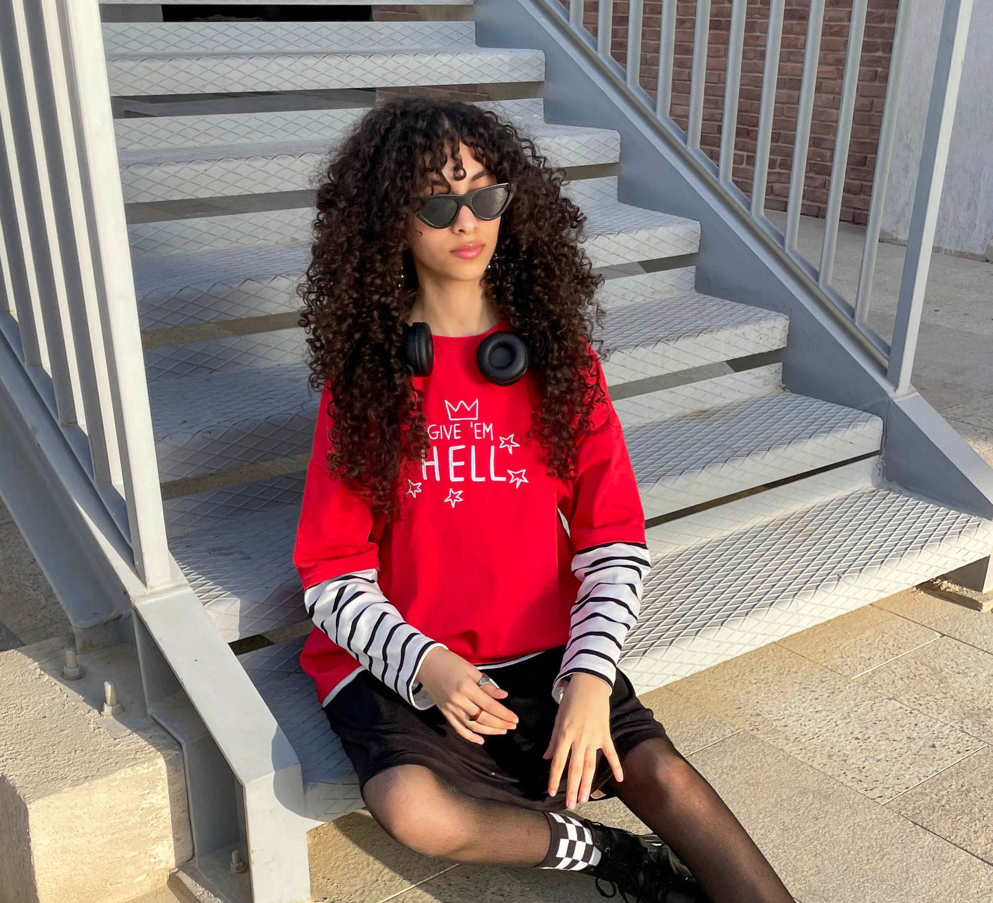 Give them hell - cotton long sleeve tshirt