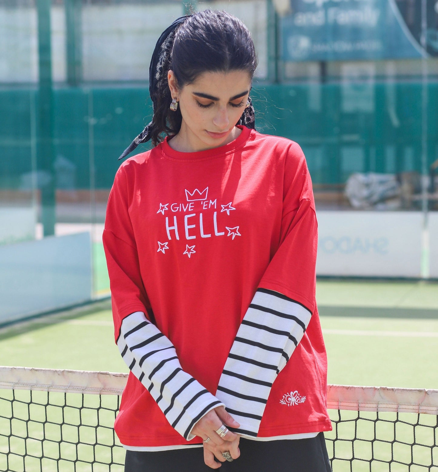 Give them hell - cotton long sleeve tshirt